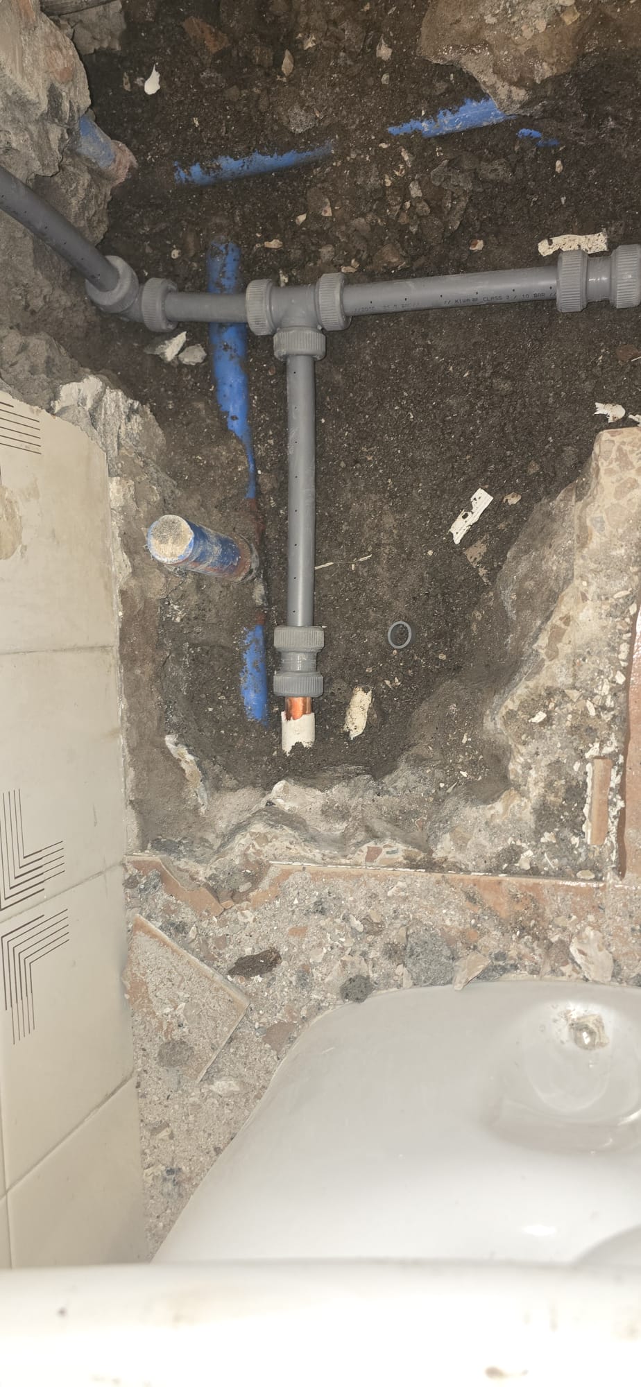 Sistema de tuberías y conexiones de una instalación de agua